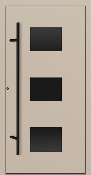 Hliníkové vchodové dveře FM Turen Premium P90 M310 BLACKLINE krémová RAL1015