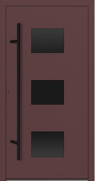 Hliníkové vchodové dveře FM Turen Premium P90 M310 BLACKLINE červenohnědá RAL3099