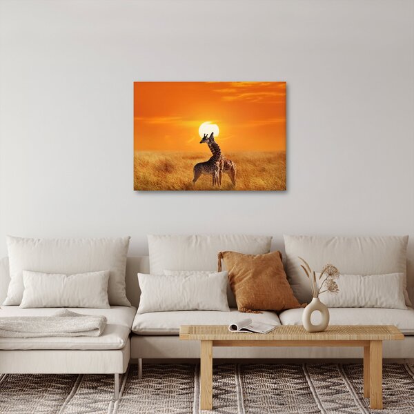 Obraz - Žirafy v národním parku Serengeti (70x50 cm)