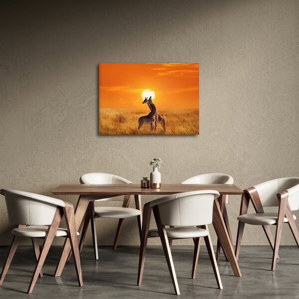Obraz - Žirafy v národním parku Serengeti (70x50 cm)