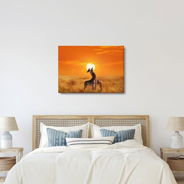 Obraz - Žirafy v národním parku Serengeti (70x50 cm)