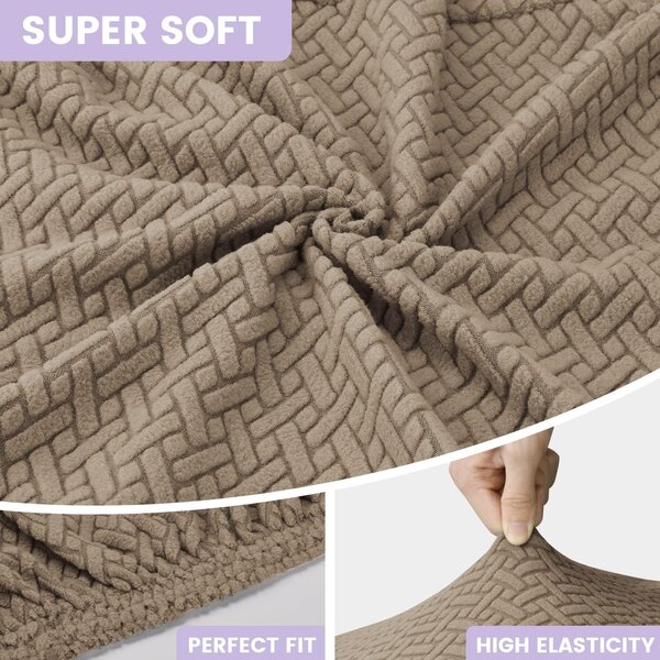 Elastické potahy na židle, vzor Jacquard, 4 kusy, univerzální, pratelné, vhodné do jídelny