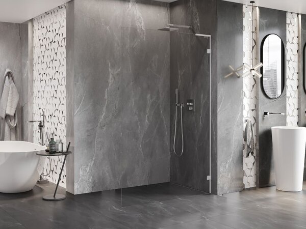 Mexen Lunar L sprchová stěna Walk-in pravá 50 x 200 cm, transparentní 8 mm, chrom - 830L-050-000-01-00-P
