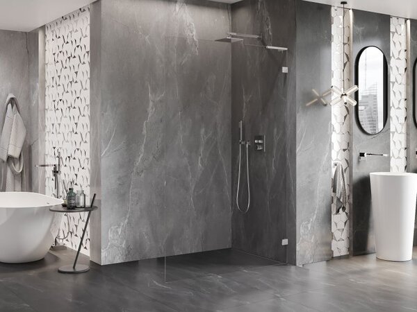 Mexen Lunar L sprchová stěna Walk-in pravá 50 x 200 cm, transparentní 8 mm, chrom - 830L-050-000-01-00-P
