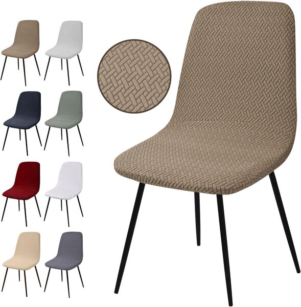 Elastické potahy na židle, vzor Jacquard, 4 kusy, univerzální, pratelné, vhodné do jídelny