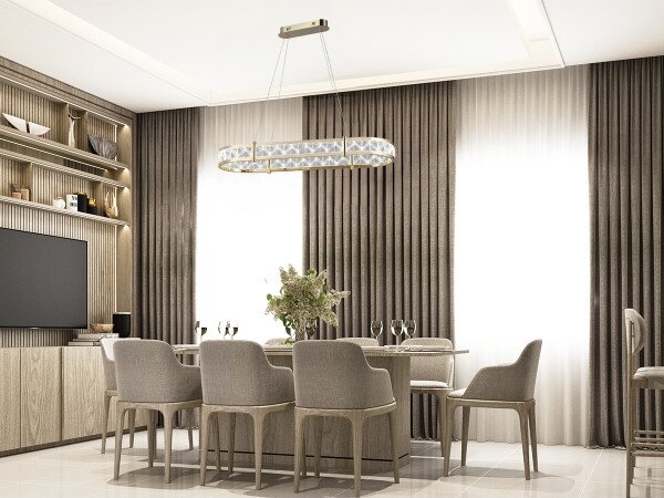 LED Stmívatelný lustr na lanku ENRIQUE LED/50W/230V 3000-6000K +dálkové ovládání