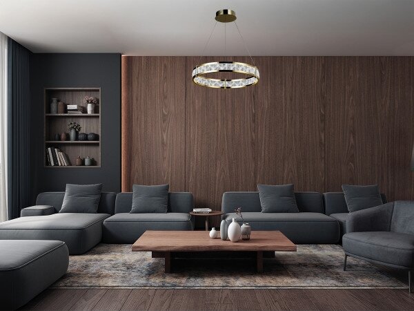 LED Stmívatelný lustr na lanku ENRIQUE LED/40W/230V 3000-6000K +dálkové ovládání