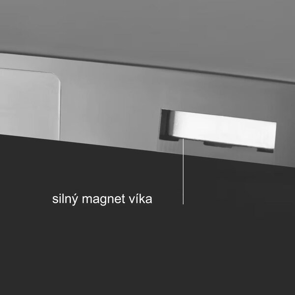 FurniGO Bezdotykový odpadkový koš s USB 40l - černý