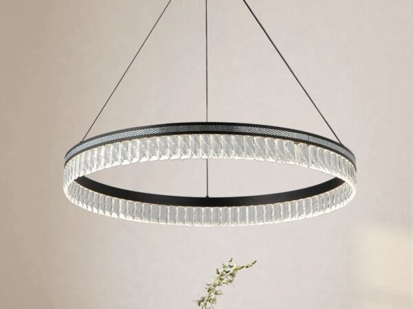 LED Stmívatelný křišťálový lustr na lanku THALIA LED/55W/230V 3000-6000K + DO