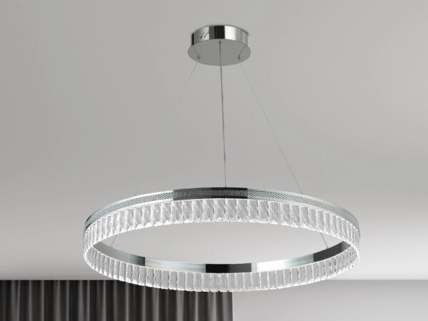 LED Stmívatelný křišťálový lustr na lanku THALIA LED/55W/230V 3000-6000K + DO
