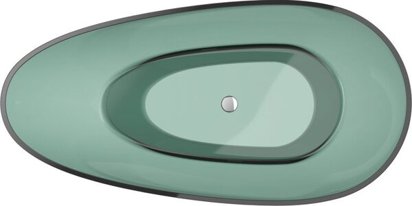 Mexen Glass průhledná volně stojící vana 170 x 85 cm, chromová zátka - 58061708511