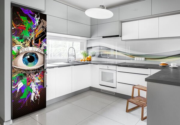 Nálepka fototapeta lednička Abstrakce oko FridgeStick-70x190-f-68352611