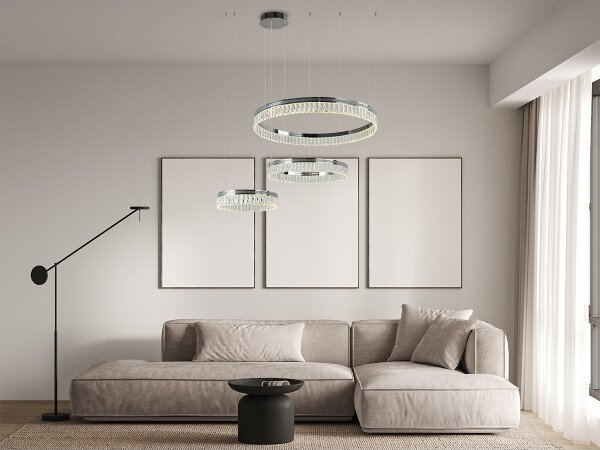 LED Stmívatelný křišťálový lustr na lanku THALIA LED/120W/230V 3000-6000K + DO