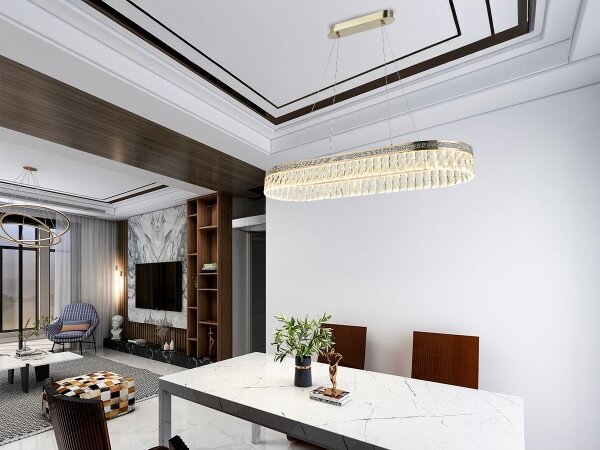 LED Stmívatelný křišťálový lustr na lanku THALIA LED/50W/230V 3000-6000K + DO
