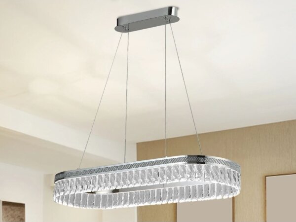 LED Stmívatelný křišťálový lustr na lanku THALIA LED/50W/230V 3000-6000K + DO