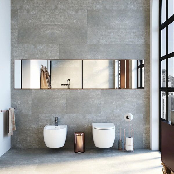 Sada závěsné WC mísy REA CARLO Flat Mini Rimless + závěsného Bidetu REA CARLO Mini