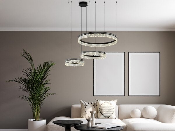 LED Stmívatelný křišťálový lustr na lanku THALIA LED/120W/230V 3000-6000K + DO
