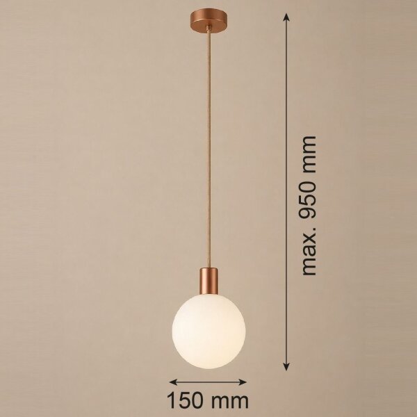 Argon 9006 - Venkovní lustr na lanku ORE 1xG9/6W/230V měděná