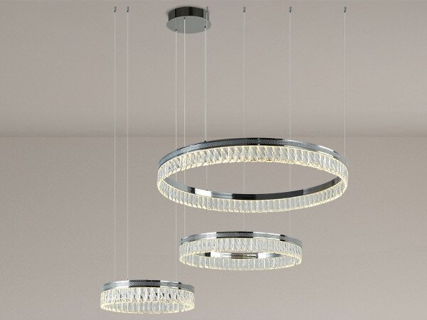 LED Stmívatelný křišťálový lustr na lanku THALIA LED/120W/230V 3000-6000K + DO