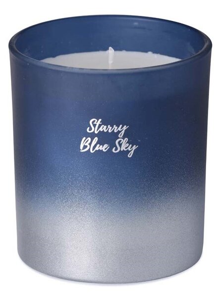 Emocio vánoční sklo v krabičce Starry Blue Sky modrá a stříbrná 8x9 cm