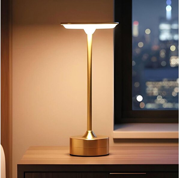 LED Stmívatelná nabíjecí stolní lampa NEW YORK LED/1,8W/5V 1200 mAh zlatá