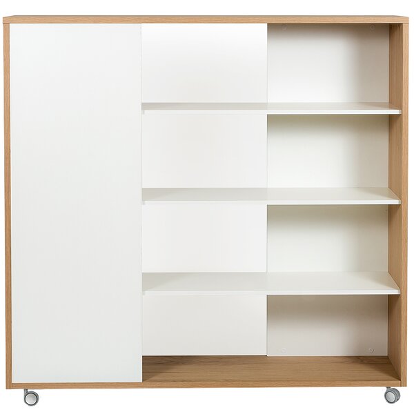 Bílá dubová knihovna Woodman Adala I. 150 x 32 cm