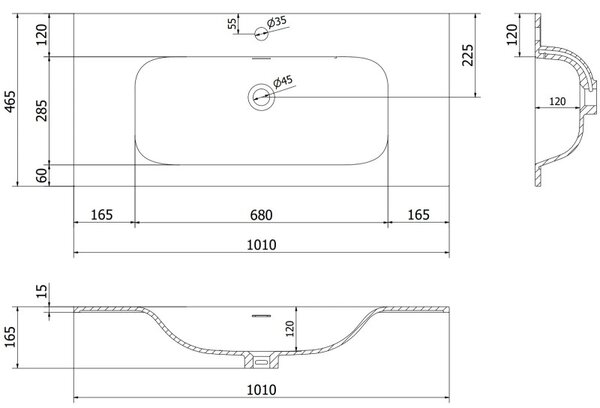 Mexen Orio, koupelnová skříňka 100 cm s umyvadlem Vela, 1 zásuvka, grafitová matná/bílá matná, 91A10-10023-1-BF66-W23M01