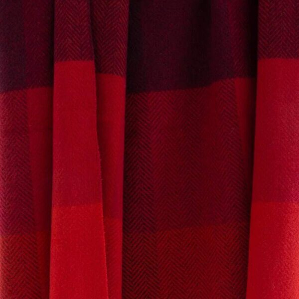 Deka Merino vlna / kašmír Red Wine Burgundy Blocks 180 x 136 cm John Hanly