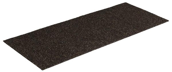 Schodové rohože samolepicí 15 ks 60 x 25 cm tmavě hnědé obdélníkové 326919