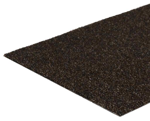 Schodové rohože samolepicí 15 ks 60 x 25 cm tmavě hnědé obdélníkové 326919