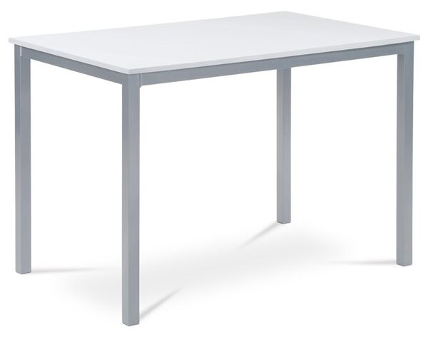 Jídelní stůl TOMSO – 110x70 cm, MDF bílá / šedý lak