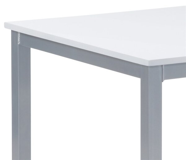 Jídelní stůl TOMSO – 110x70 cm, MDF bílá / šedý lak