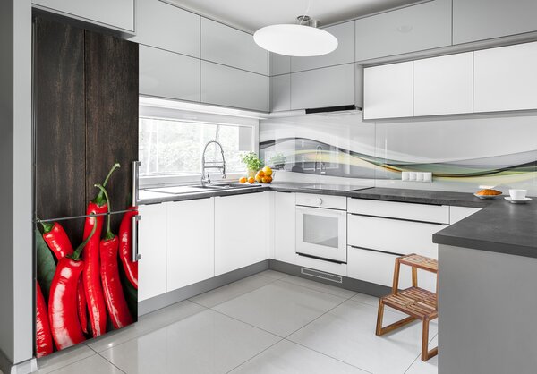 Nálepka na ledničku fototapeta Chilli papričky FridgeStick-70x190-f-68584062
