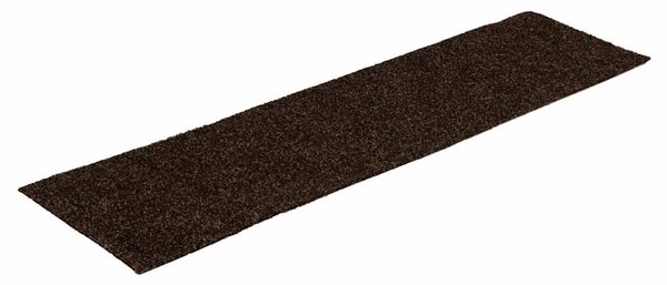 Schodové rohože samolepicí 15 ks 76 x 20 cm hnědé obdélníkové 326930