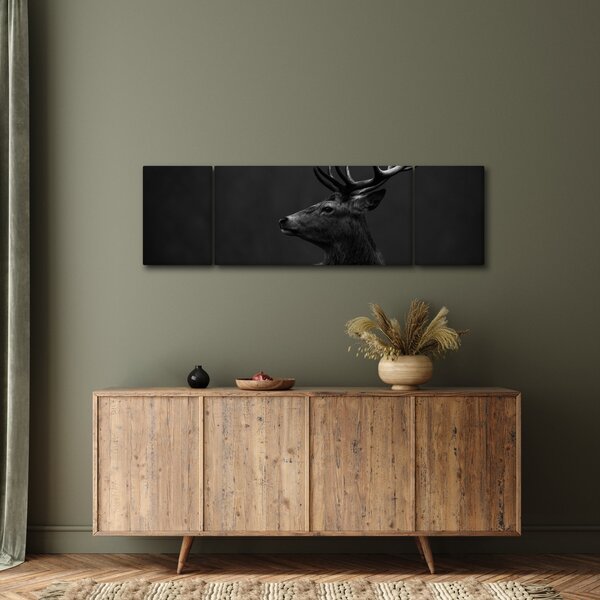 Obraz - Portrét jelena (170x50 cm)