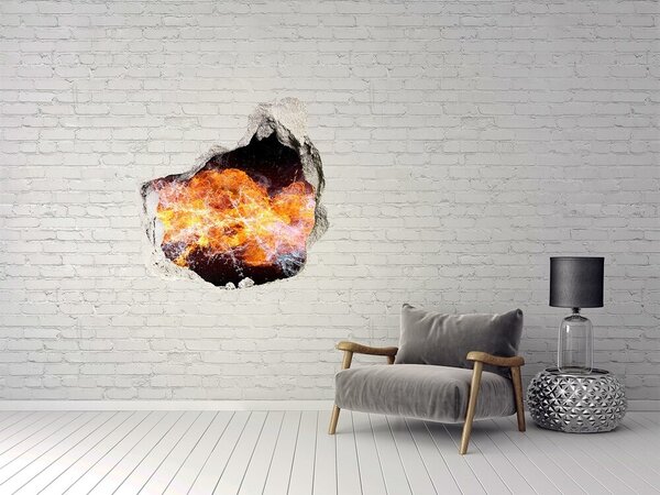 Díra 3D fototapeta nálepka Oheň voda nd-p-75713667