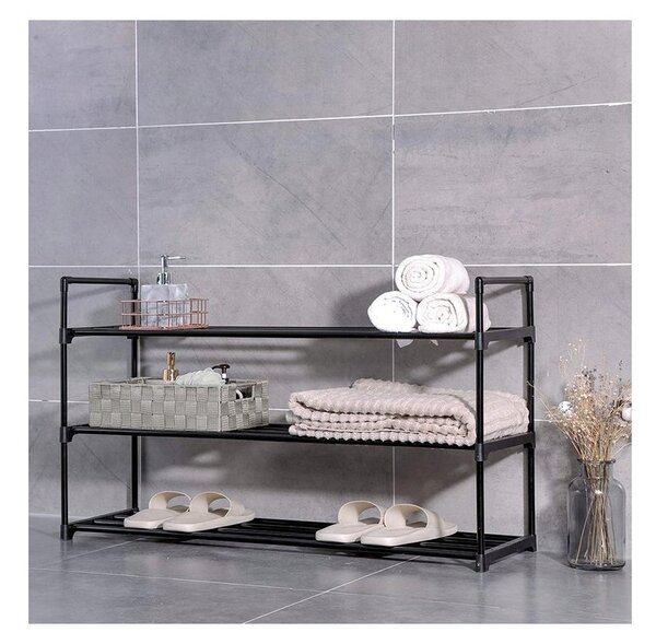 Supplies Třípatrový botník SZ06 - černý