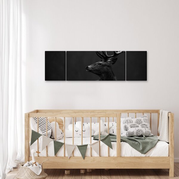 Obraz - Portrét jelena (170x50 cm)
