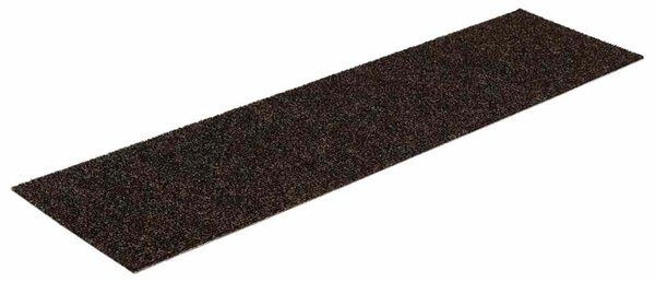 Schodové rohože samolepicí 15 ks 76 x 20 cm tmavě hnědé obdélníkové 326931
