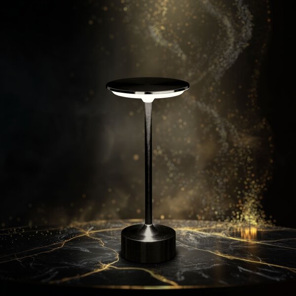 LED Stmívatelná nabíjecí stolní lampa NEW YORK LED/1,8W/5V 1200 mAh černá