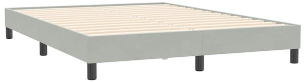 Postel Box Spring bez matrace světle šedá 140x210 cm samet 3315825