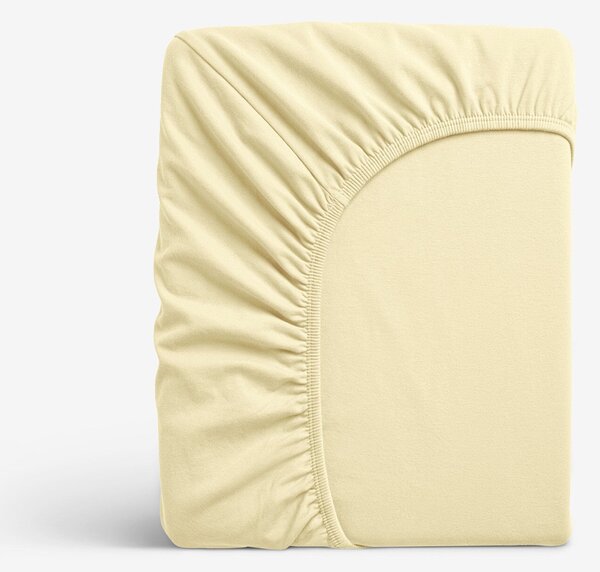Goldea jersey elastické prostěradlo - banánové 90 x 200 cm