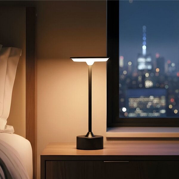 LED Stmívatelná nabíjecí stolní lampa NEW YORK LED/1,8W/5V 1200 mAh černá