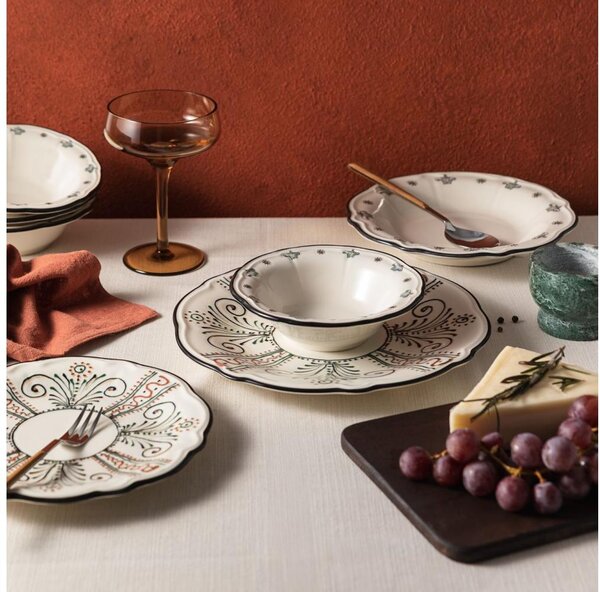 Jídelní sada 24 ks pestrobarevná/porcelán