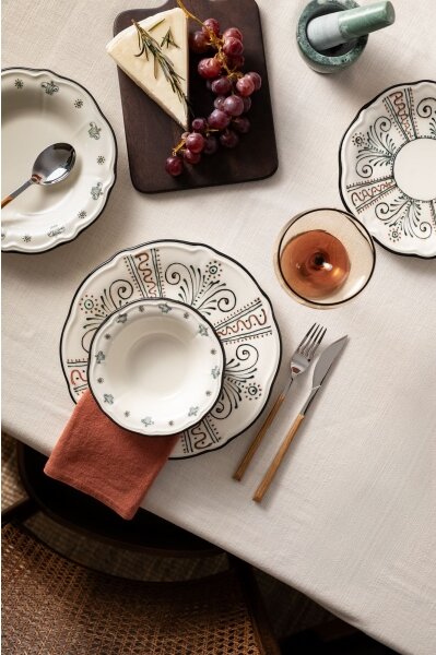 Jídelní sada 24 ks pestrobarevná/porcelán