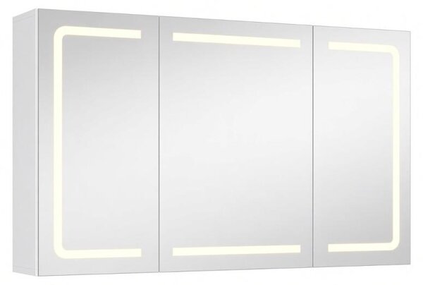 Koupelnová zrcadlová skříňka s a zásuvkami DJ504916_3, 100 x 60 x 16 cm, bílá