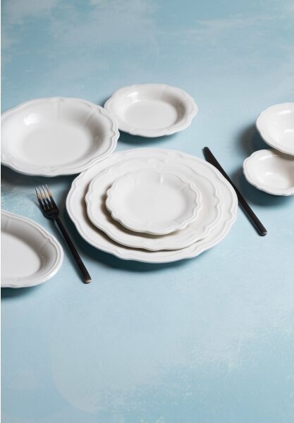 Jídelní sada 24 ks bílá/porcelán