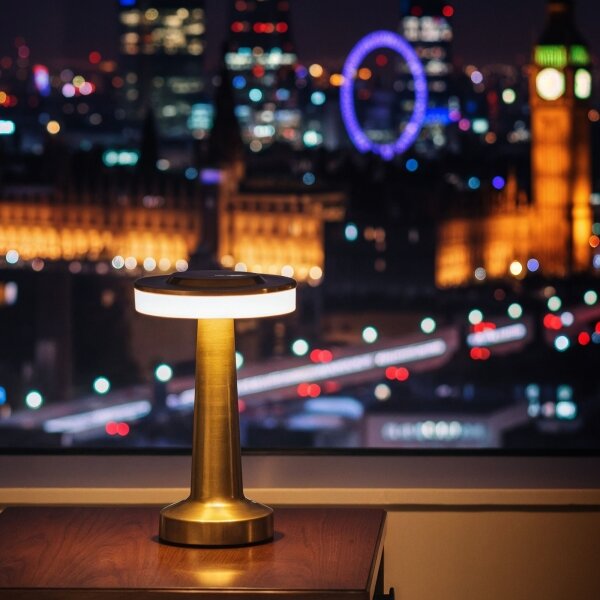 LED Stmívatelná nabíjecí stolní lampa LONDON LED/2W/5V 400 mAh zlatá
