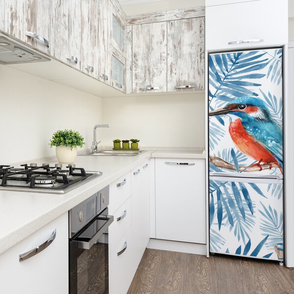 Nálepka fototapeta lednička Ptáci a listí FridgeStick-70x190-f-119518845