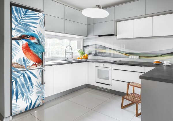 Nálepka fototapeta lednička Ptáci a listí FridgeStick-70x190-f-119518845